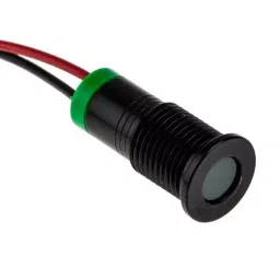 RS PRO Green Panel Mount Indicator 2V DC, Mounting Hole Size 8 mm, Termination Type Lead Wires, IP Rating IP67, Model No 7001962 image 3
