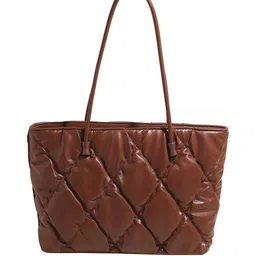 CORSICA Women Solid Structured Quilted Tote Bag image 4