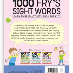 wonder house books 1000 Fry's Sight Words: Learn to Read Activity Book for Kids image 2
