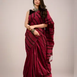 Arhi Pure Cotton Striped Saree With Blouse-picture-21