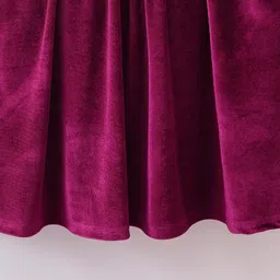 Mark & Mia Full Sleeves Winter Frock with Bow Detailing - Maroon image 4