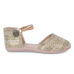 Mine Sole Pearls & Stones Embellished Sandals - Gold image 5