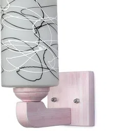 1ST TIME Black & White Set of 4 Printed Glass Cylinder Shaped Wall Lamp image 5