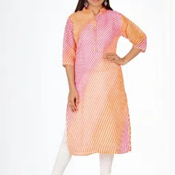 PARTH SY FASHION Women Orange Crepe Straight Kurtas-picture-13