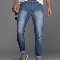 WROGN Men Slim Fit Heavy Fade Stretchable Jeans-image-44