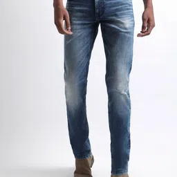Iconic Men Slim Fit Mid-Rise Heavy Fade Stretchable Jeans-picture-14