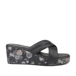 Inc.5 Women's Black Cross Strap Wedges-picture-33