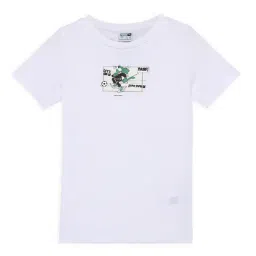 Puma Kids White Printed T-Shirt-image-15