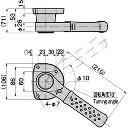TAKIGEN Roller Tightening Handle Satellite Chrome Plating 2 Points Brass Casting, FA-836-1-RN-L-picture-19