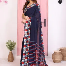 Moda Rapido Poly Georgette Saree image 4