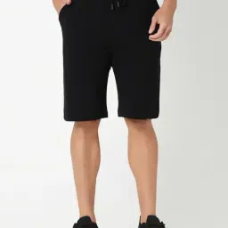 R&B Black Cotton Regular Fit Shorts-picture-43