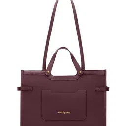 LAVIE Signature Wine CANVA Textured Large Leather Tote image 4