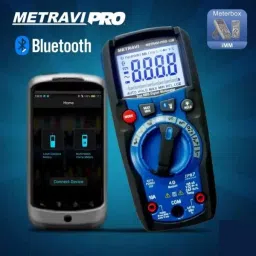 Metravi Digital TRMS Multimeter Backlit LCD Display Blue & Grey, PRO-12B image 2