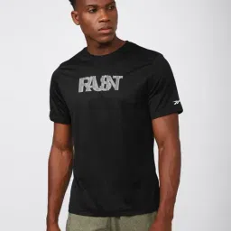 Reebok Black Slim Fit Printed Sports T-Shirt-picture-30