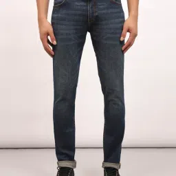 Lee Bruce Dark Blue Skinny Fit Lightly Washed Jeans-picture-14
