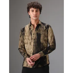 Banana Club Men Classic Slim Fit Opaque Printed Casual Shirt-picture-19