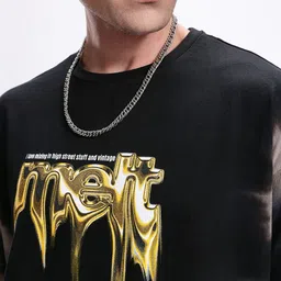 Kook N Keech Oversized Fit Dyed Effect Pure Cotton T-shirt image 3