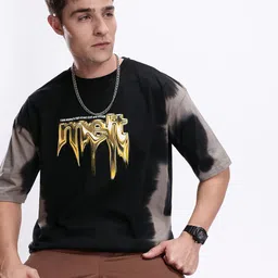 Kook N Keech Oversized Fit Dyed Effect Pure Cotton T-shirt image 5