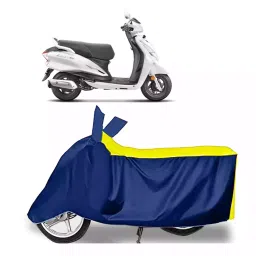 Auto Pearl Bike Cover for Hero Duet 125 CC BS6 (Yellow & Blue)-picture-14