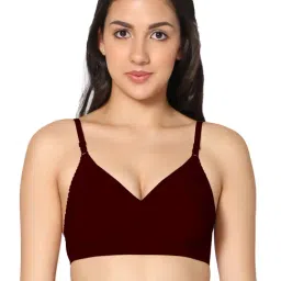 IN CARE Maroon Full Coverage Non-Wired T-Shirt Bra-picture-12