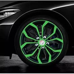 Auto Pearl GnDC43 R15 381 mm(15 Inch) PPress Type Wheel Hubcap with Retention Ring Glossy Green DC Wheel Cover for Tata Sumo (Set of 4) image 3