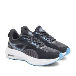 Asian Men's HYPERCUSHION-04 Black & Blue Running Shoes image 3