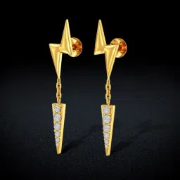 Joyalukkas 22k Gold Lustered Drop Earrings for Women-picture-15