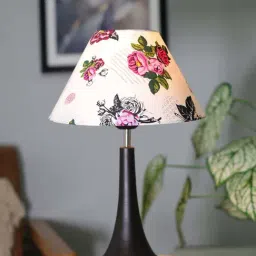 Homesake Rose Multicolor Metal Table Lamp with B22 Holder image 2