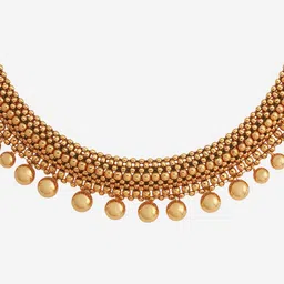 Kushal's Fashion Jewellery Gold-Plated Antique Necklace image 3