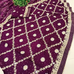 MADHUR HAND WORK ART Embroidered Semi-Stitched Lehenga & Unstitched Blouse With Dupatta image 3