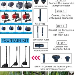 premier plants RS Electricals Fountain for Fish Tank, Gardening Fountain Kit with Head Set Sprinkler(RS1400/1600/1800/2200/4200/5100/5200/6100/6200/7100/7200) (Large) image 3