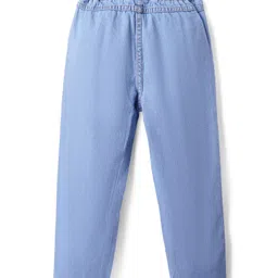 Mark & Mia Denim Full Length Jeans with Floral Applique - Light Blue image 2