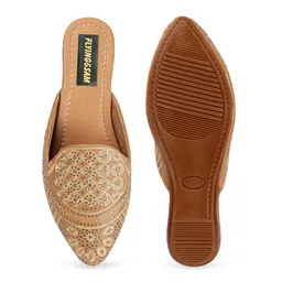 FLYING&SAM Women Embellished Mules Flats image 4