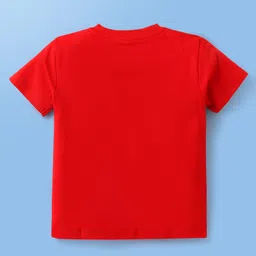 Babyoye 100% Cotton Knit With Eco Jiva Finish Half Sleeves Front Open Jhablas Animal Print Pack of 2 - Red & White image 5