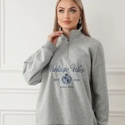 StyleCast x Revolte Women Typography Printed Sweatshirt-picture-13