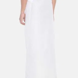 Sethukrishna Men White Solid Readymade Pocket Dhoti image 3