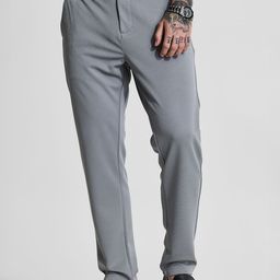 Snitch Men Grey Mid-Rise Slim Fit Trouser-picture-0