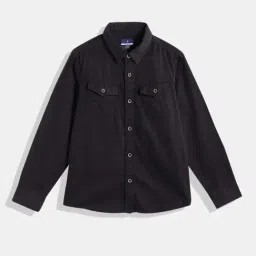 IVOC Kids Black Cotton Regular Fit Full Sleeves Shirt-picture-20
