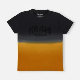 Pepe Jeans Kids Yellow & Black Graphic Print T-Shirt-picture-28