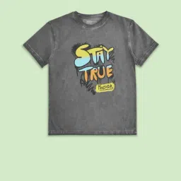 Pantaloons Junior Black Cotton Printed T-Shirt-picture-11