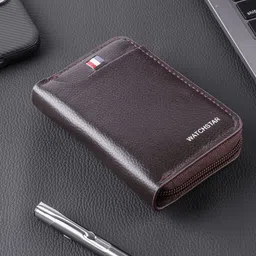 WATCHSTAR Unisex Textured Leather Card Holder-picture-10