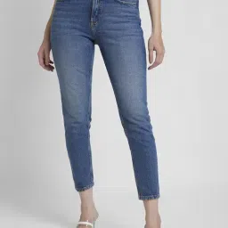 Spykar Blue Cotton Relaxed Fit Mid Rise Jeans-image-10