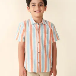 Fabindia Kids Multicolor Striped Shirt-image-2