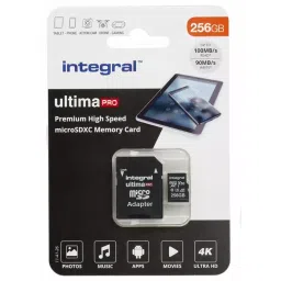Integral Memory 256 GB MicroSDXC Micro SD Card Class 10 UHS-1 U3, INMSDX256G-100/90V30 image 2