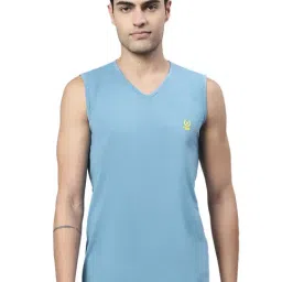 Vimal Jonney Blue Regular Fit Tank Tee-image-5