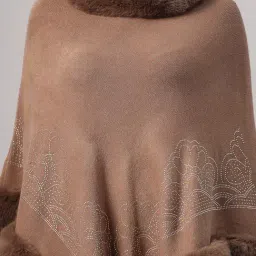 Mafadeny Brown Regular Fit Poncho image 5