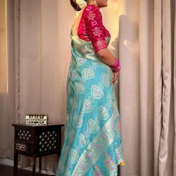 KSALIYA Green Art Silk Sarees image 3