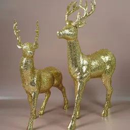 Little Surprise Box LLP 2pcs Gold Reindeer Combo Christmas Dcore & Decoration image 2