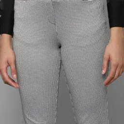 Allen Solly Grey Chequered Trousers image 5