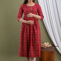 Ashvy Botanical Printed Pure Cotton Empire Kurti-picture-23